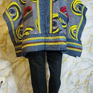 Ankara and Asoke Kimono blouse