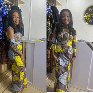Ankara fitted gown