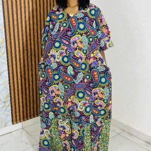 Mixed print ankara bubu gown
