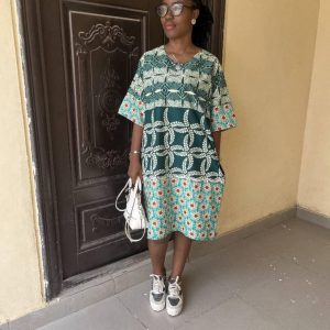 Ankara knee length gown