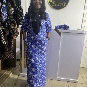 Mixed prints ankara caftan