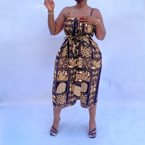 OLUREMI tan Midi Jumpsuit