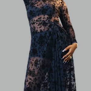DAYA MESH DRESS- Midnight Blue