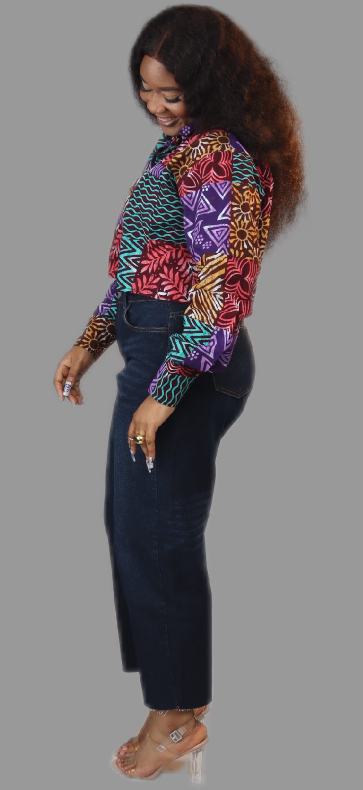 Lulu Ankara Cropped Shirt - Image 3