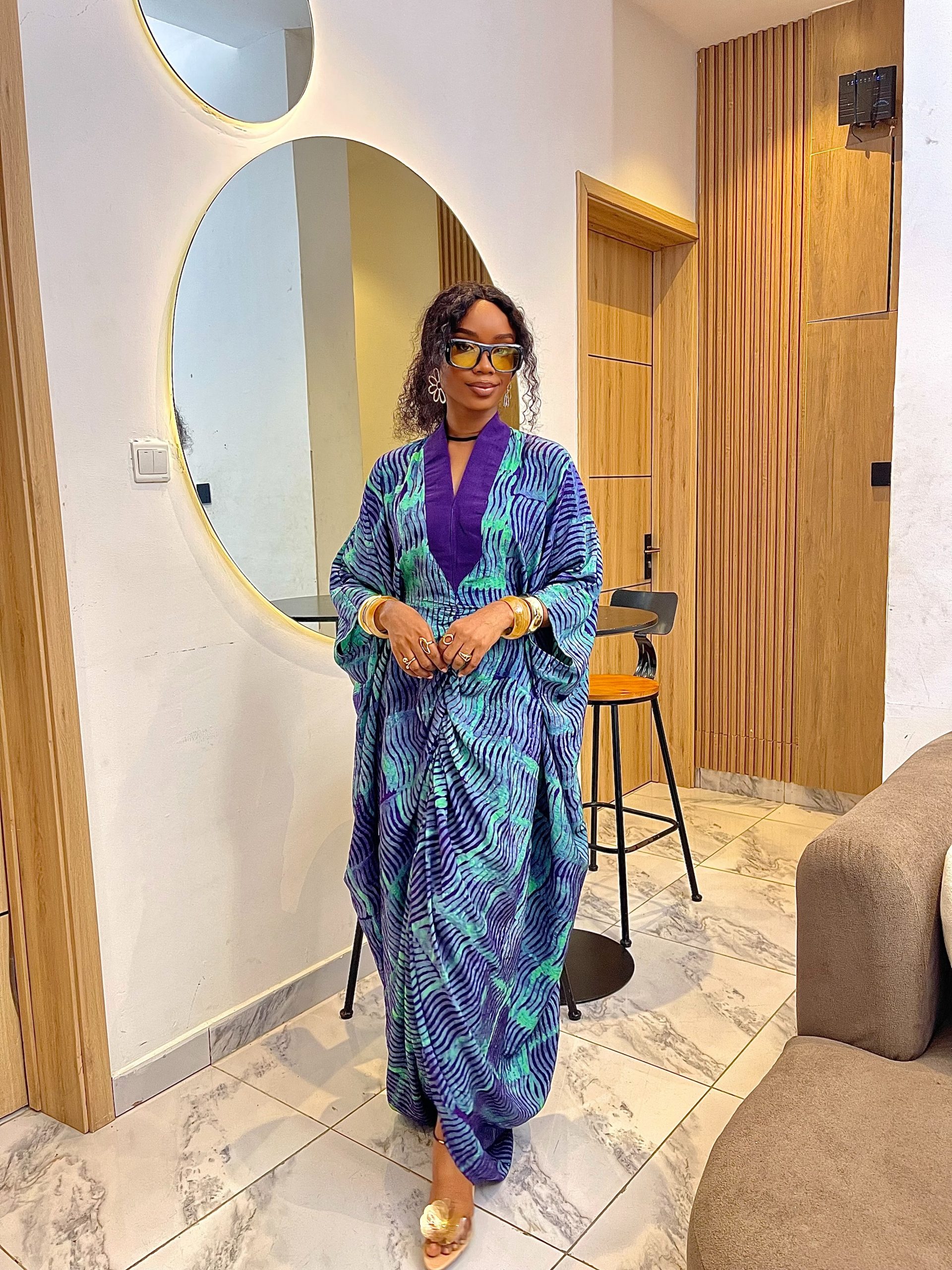 Tomike bubu in purple-Turquoise - Image 2