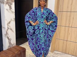 Toyosi bubu in purple-turquoise