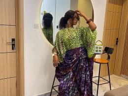 Martha combo in olive-purple