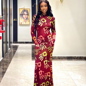 Eyo dress in wine