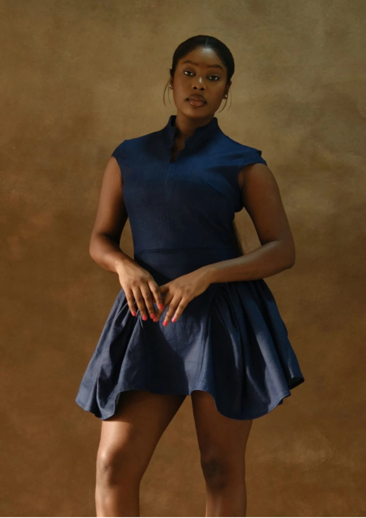 Teniola Mini Denim Dress - Image 3