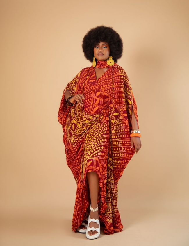 Mary kaftan in orange