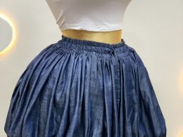 Denim Balloon Skirt