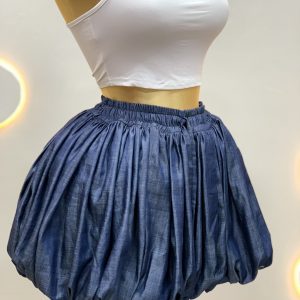 Denim Balloon Skirt