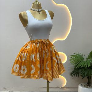 Adire flare skirt